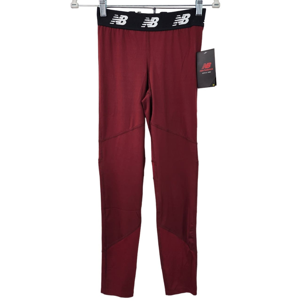 NEW NWT New Balance Dry Red Full Length‎ Base Tights Size Small Training Gym